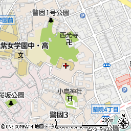 福岡県福岡市中央区警固3丁目13-34周辺の地図