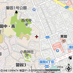 福岡県福岡市中央区警固3丁目13-30周辺の地図