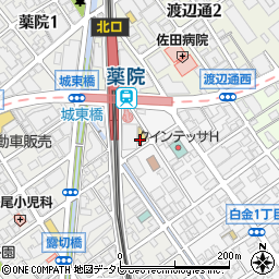 セブンイレブン福岡薬院駅前店周辺の地図