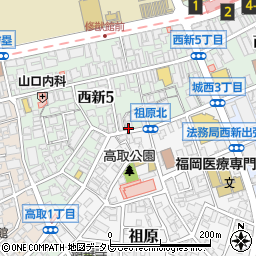 ヤクルト南福岡販売株式会社　西新センター周辺の地図