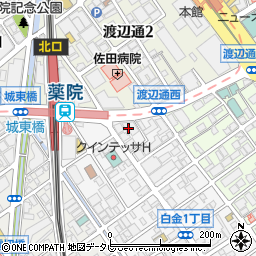 セブンイレブン福岡渡辺通西店周辺の地図