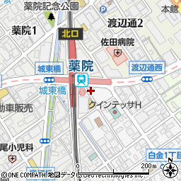 ニッポンレンタカー薬院駅前営業所周辺の地図