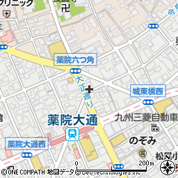 福岡県福岡市中央区薬院1丁目11-6周辺の地図