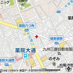 福岡県福岡市中央区薬院1丁目11-3周辺の地図