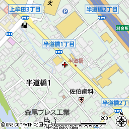 なか卯福岡半道橋店周辺の地図