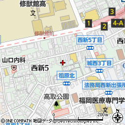 CoCo-Nuts Fukuoka Cafe & Dining ココナッツ福岡周辺の地図