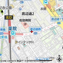 トヨタレンタリース福岡薬院駅前店周辺の地図