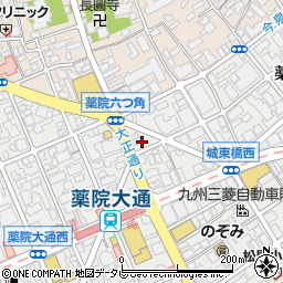 福岡県福岡市中央区薬院1丁目11周辺の地図