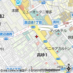 ドミノ・ピザ　渡辺通店周辺の地図