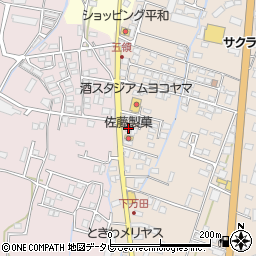 中津万田簡易郵便局周辺の地図