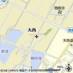 福岡県豊前市大西151周辺の地図