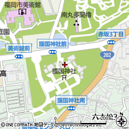 福岡縣護國神社周辺の地図