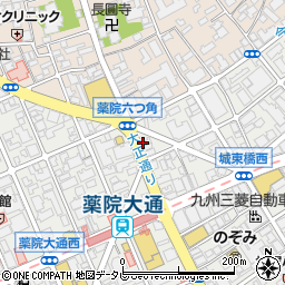 福岡県福岡市中央区薬院1丁目11-9周辺の地図