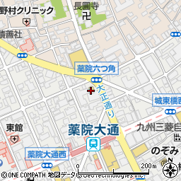 セブンイレブン博多薬院店周辺の地図