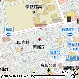九州学館西新校周辺の地図