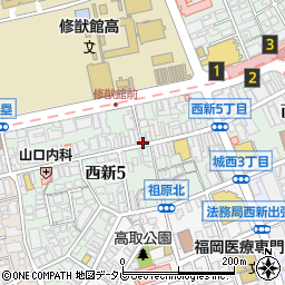 大阪王将 西新店周辺の地図