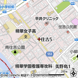 サンエール住吉周辺の地図