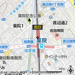 福岡県福岡市中央区周辺の地図