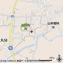 福岡県飯塚市大分周辺の地図