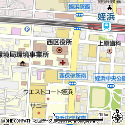福岡市役所　西区役所健康課母子保健係周辺の地図