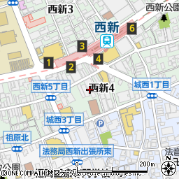 ａｕショップ西新店周辺の地図