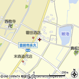 福岡県豊前市永久157周辺の地図