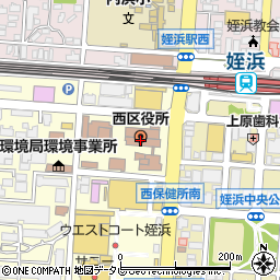 福岡市役所西区役所　総務課総務係周辺の地図