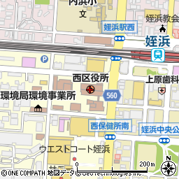 福岡市役所西区役所　生涯学習推進課主査周辺の地図
