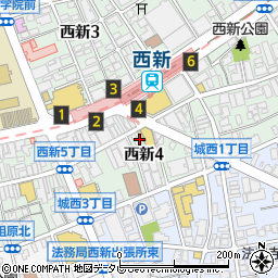 賃貸住宅サービス西新店周辺の地図