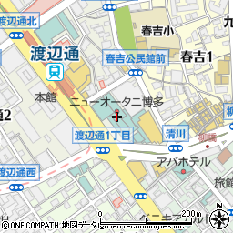 ホテルニューオータニ博多周辺の地図