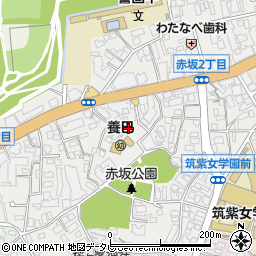 福岡県福岡市中央区赤坂周辺の地図
