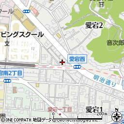 中央福岡ヤクルト販売株式会社　愛宕下センター周辺の地図