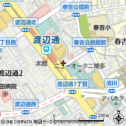 ファミリーマート福岡渡辺通一丁目店周辺の地図