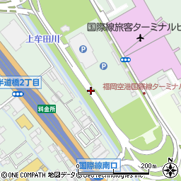 福岡空港国際線旅客ターミナルビル出発口周辺の地図