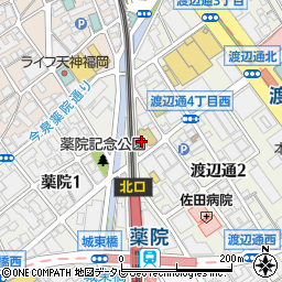 福岡天神医療リハビリ専門学校周辺の地図