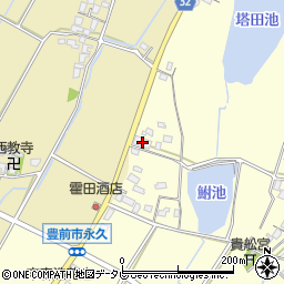 福岡県豊前市永久297周辺の地図