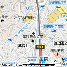 薬院新川周辺の地図