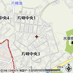 福岡県志免町（糟屋郡）片峰中央周辺の地図
