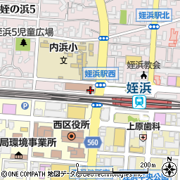 福岡市交通局内食堂周辺の地図