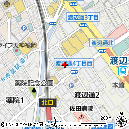 福岡県福岡市中央区渡辺通4丁目2-29周辺の地図