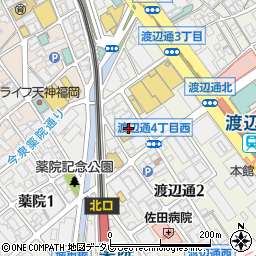 福岡県福岡市中央区渡辺通4丁目2周辺の地図