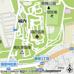 舞鶴公園　福岡城跡周辺の地図