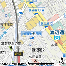 福岡県福岡市中央区渡辺通4丁目1-19周辺の地図