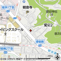 セブンイレブン福岡愛宕２丁目店周辺の地図
