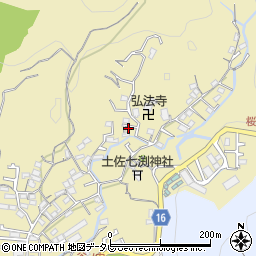 高知県高知市北秦泉寺722-16周辺の地図