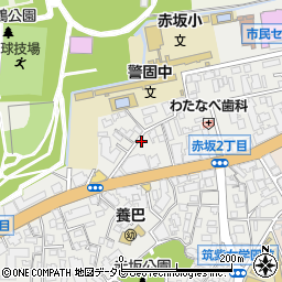 ＮＰＣ２４Ｈ福岡赤坂２丁目パーキング周辺の地図