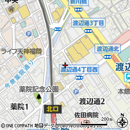 福岡県福岡市中央区渡辺通4丁目2-27周辺の地図