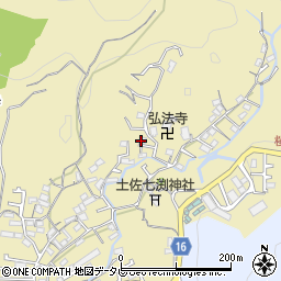 高知県高知市北秦泉寺周辺の地図