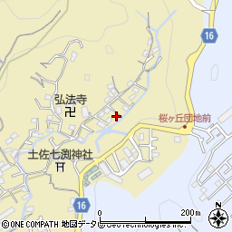 高知県高知市北秦泉寺761-7周辺の地図