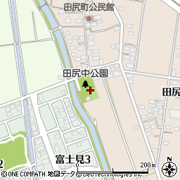 田尻中公園トイレ周辺の地図